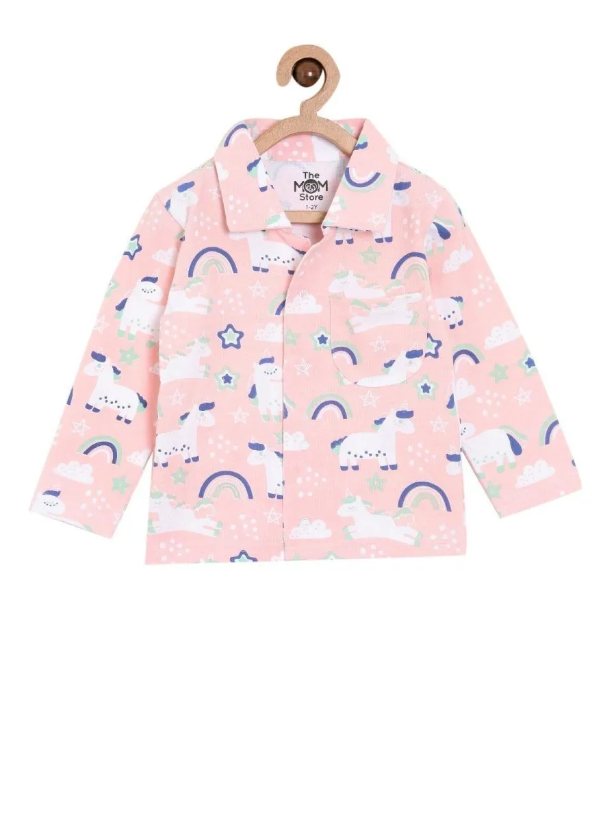 Set Of 3: Magical Unicorn Matching Pajama Set for Mom and Baby