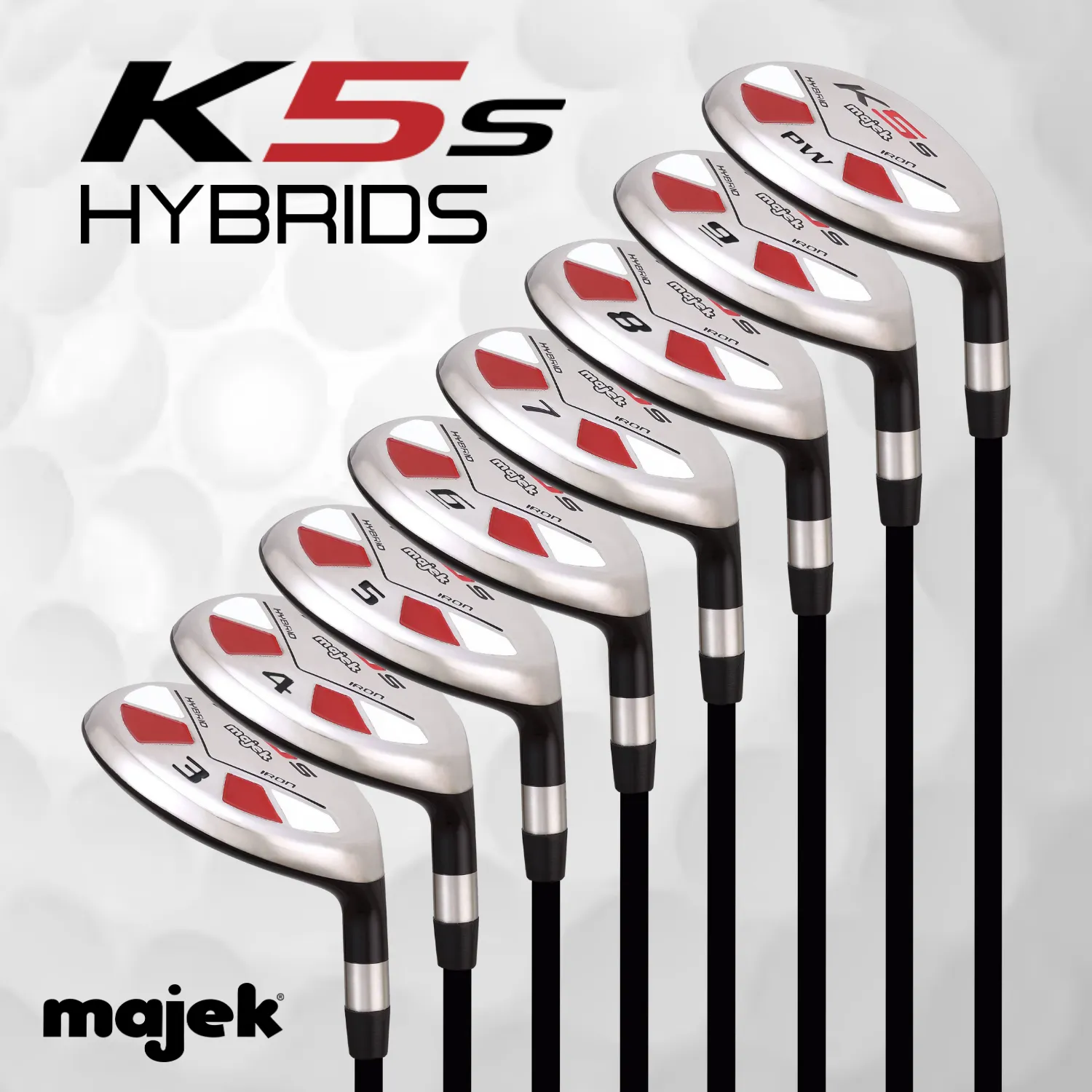 Short Men -1" < Standard Length Majek Hybrid Sets & Individual - Graphite Regular Flex