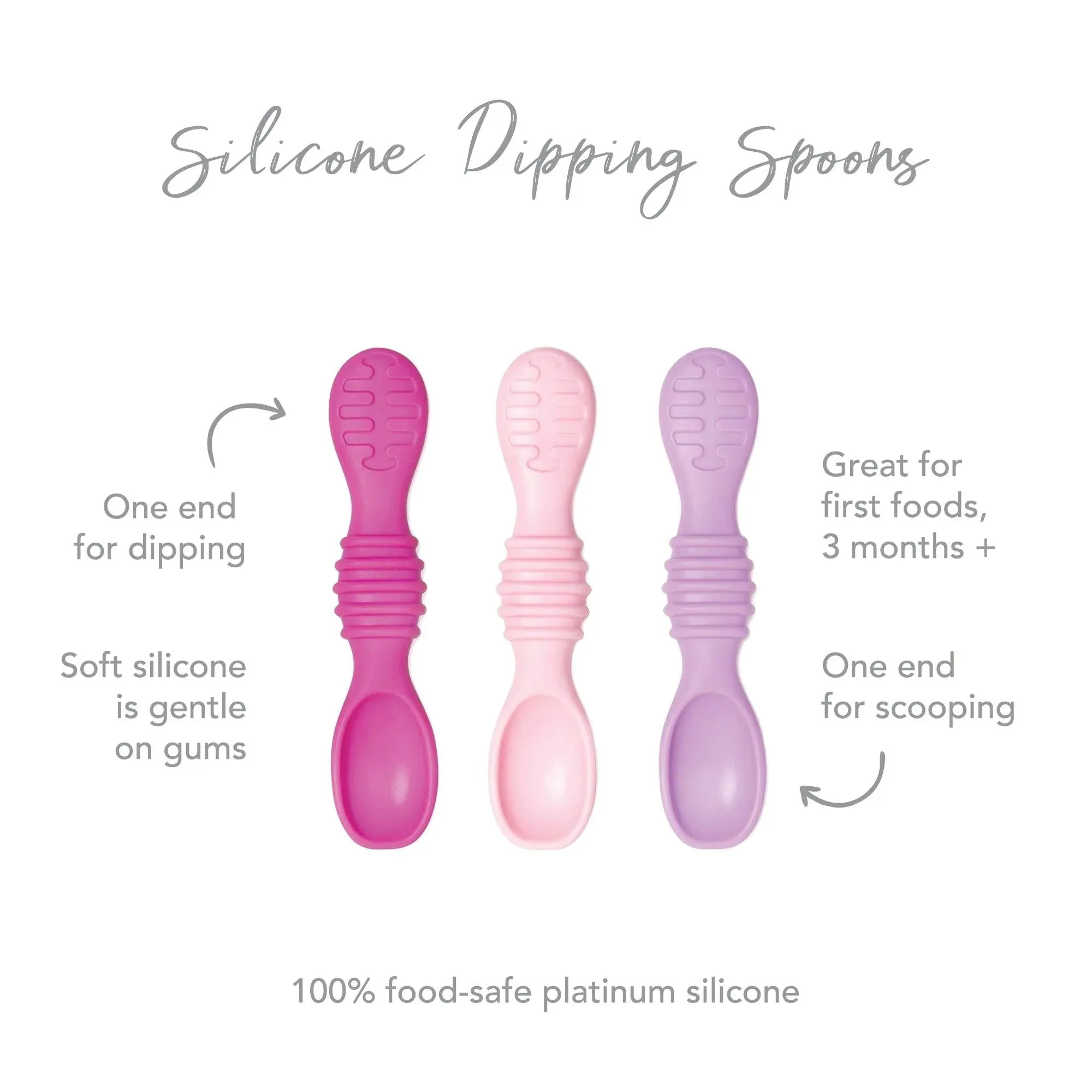 Silicone Dipping Spoons 3 Pack: Lollipop
