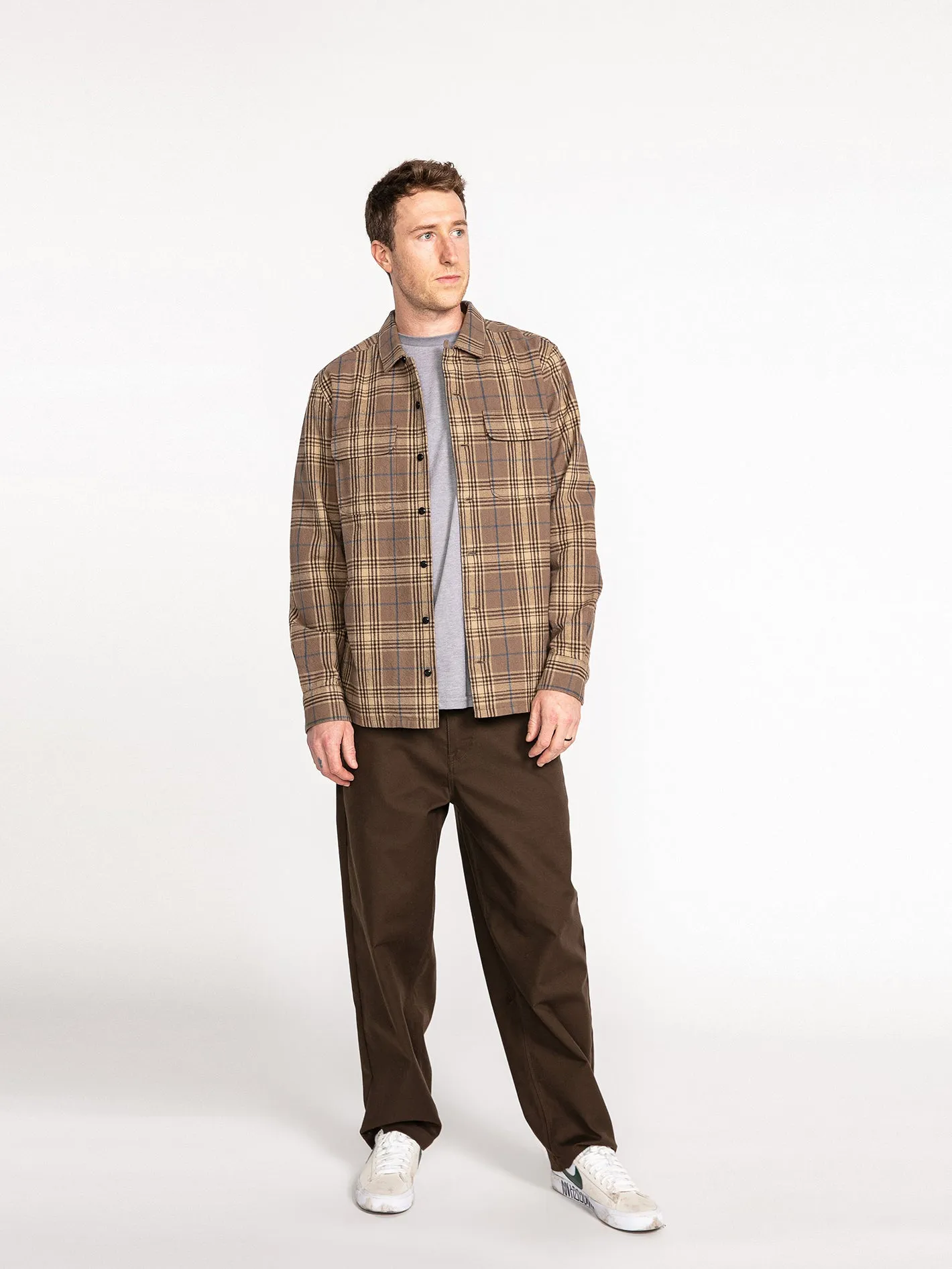 Skate Vitals Grant Taylor Long Sleeve Shirt - Dark Khaki