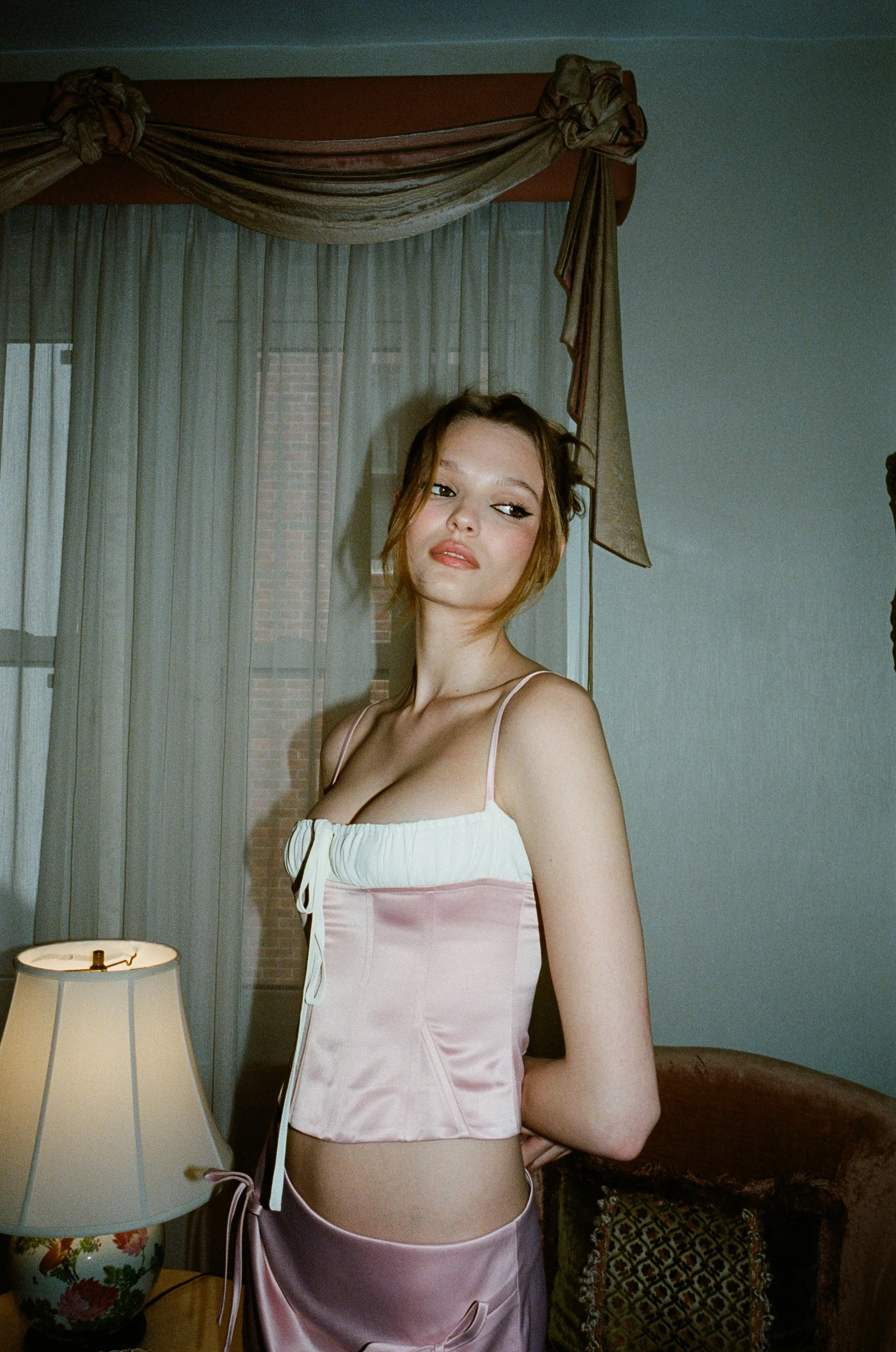 Sylvie Corset Top | Baby Pink