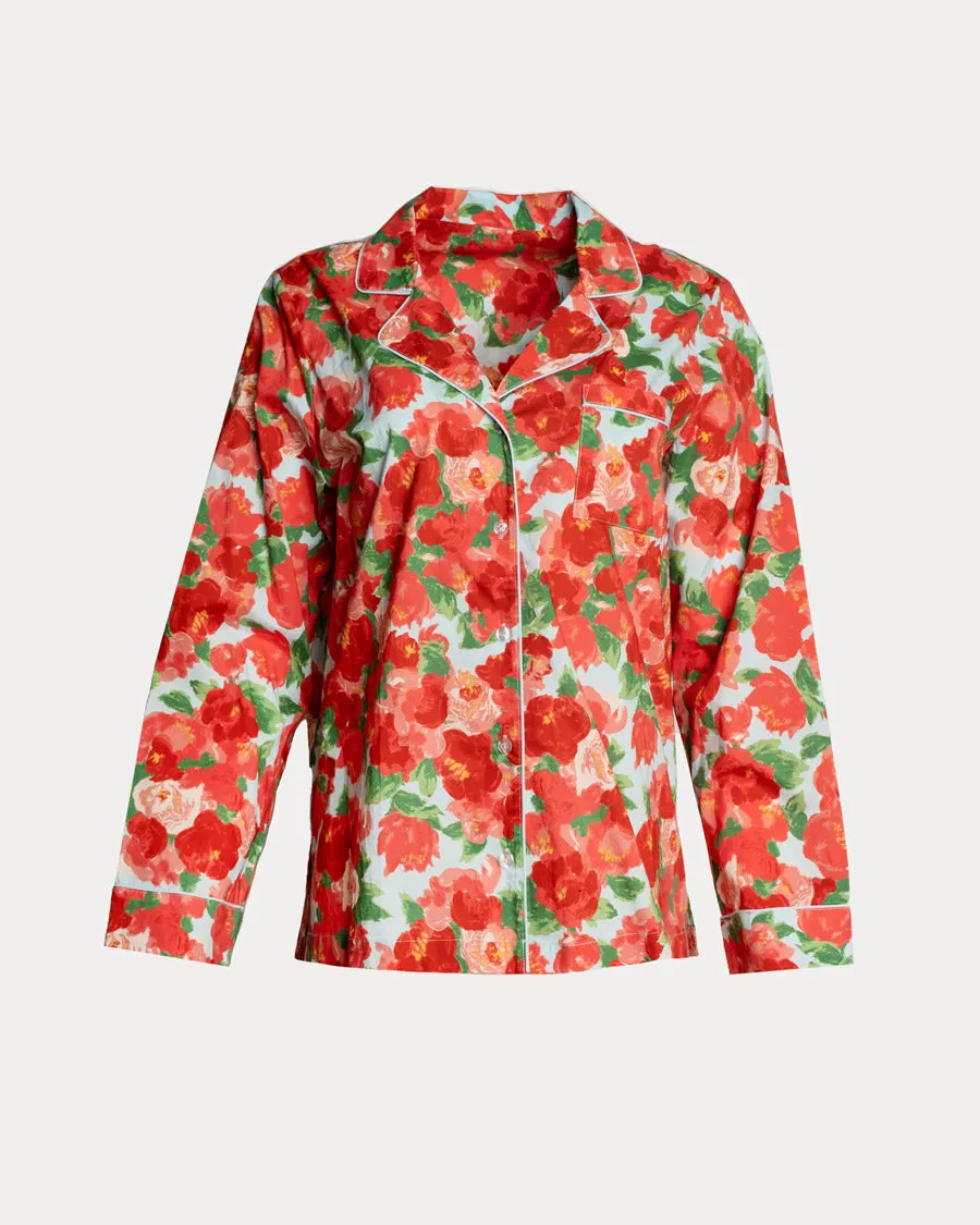 Teddy Pajama Top Peony