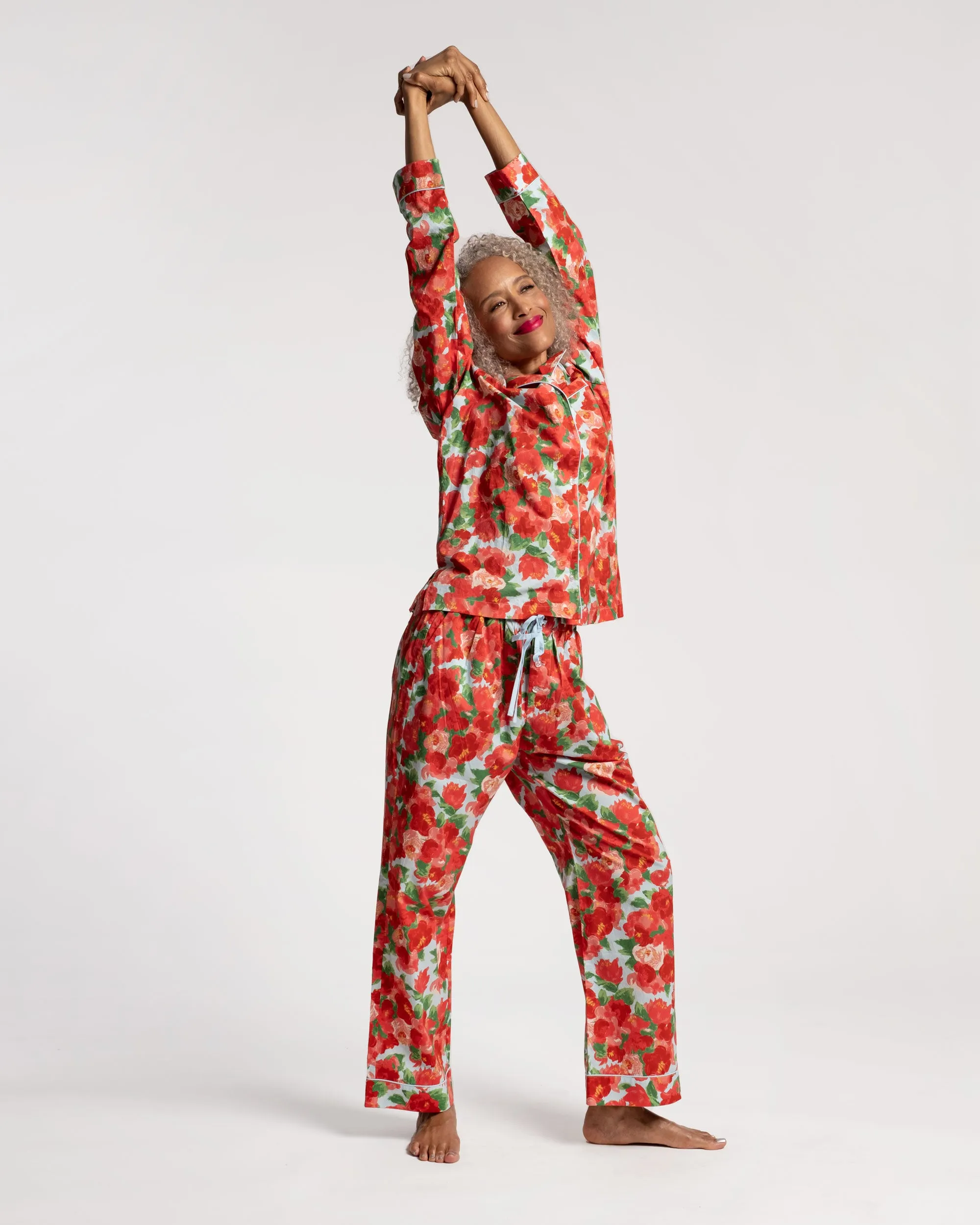 Teddy Pajama Top Peony