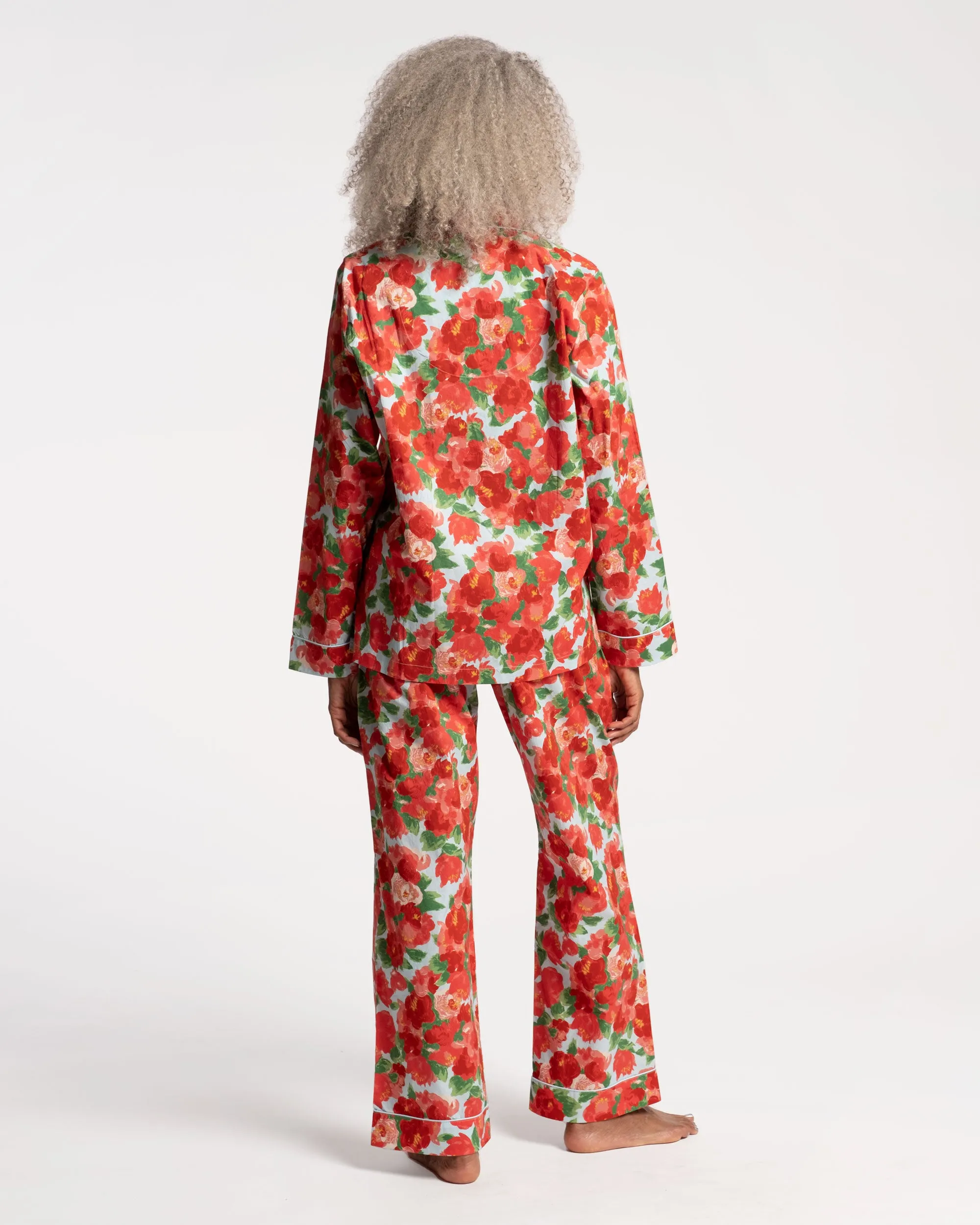 Teddy Pajama Top Peony