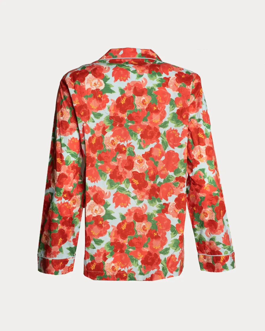 Teddy Pajama Top Peony