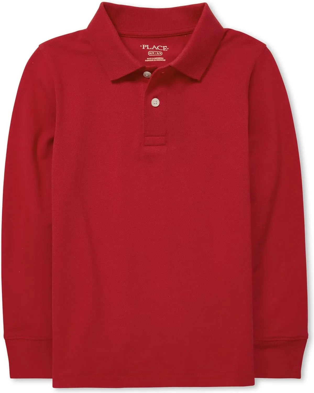 The Children's Place boys Long Sleeve Pique Polo