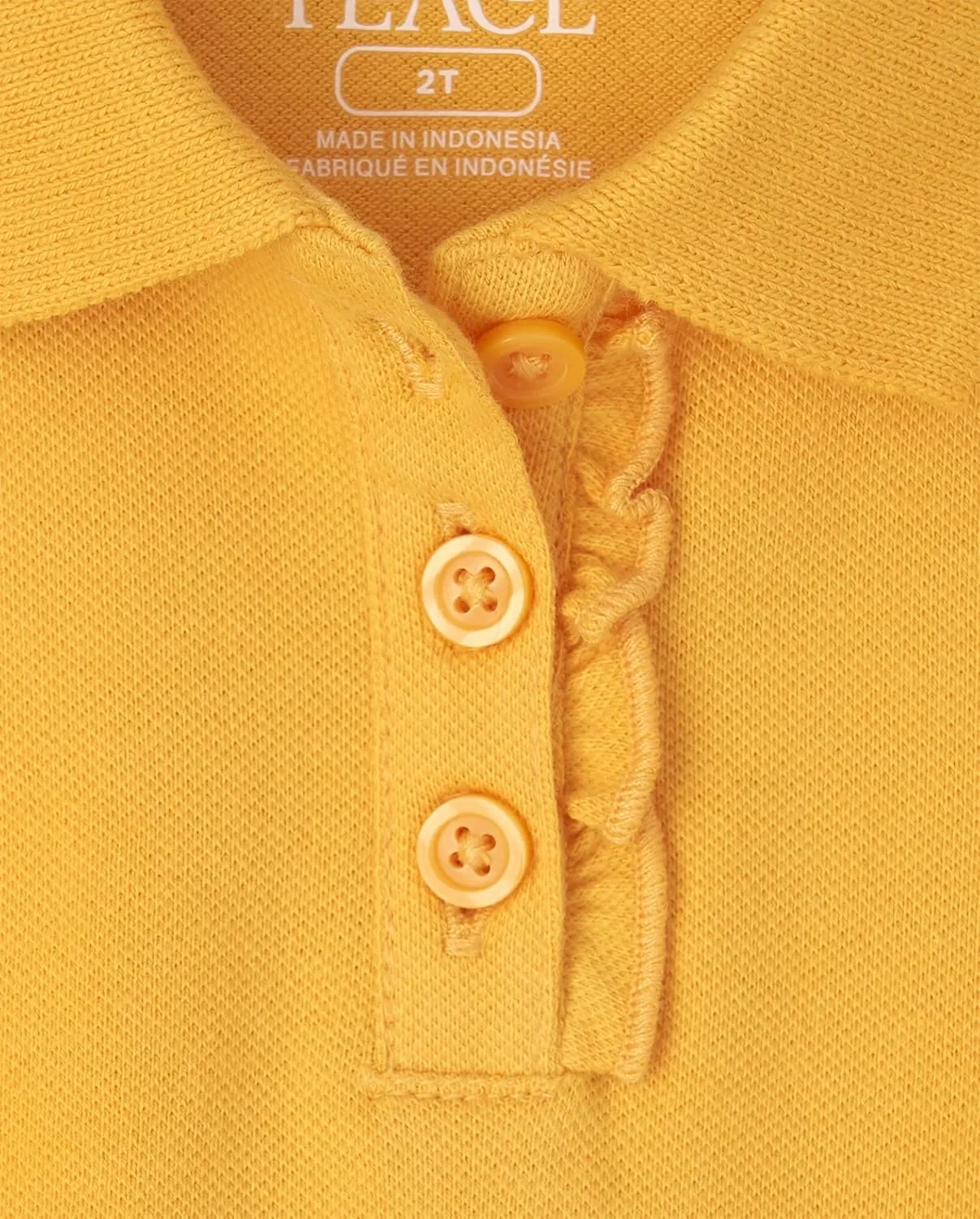 The Children's Place girls Short Sleeve Ruffle Pique Polo