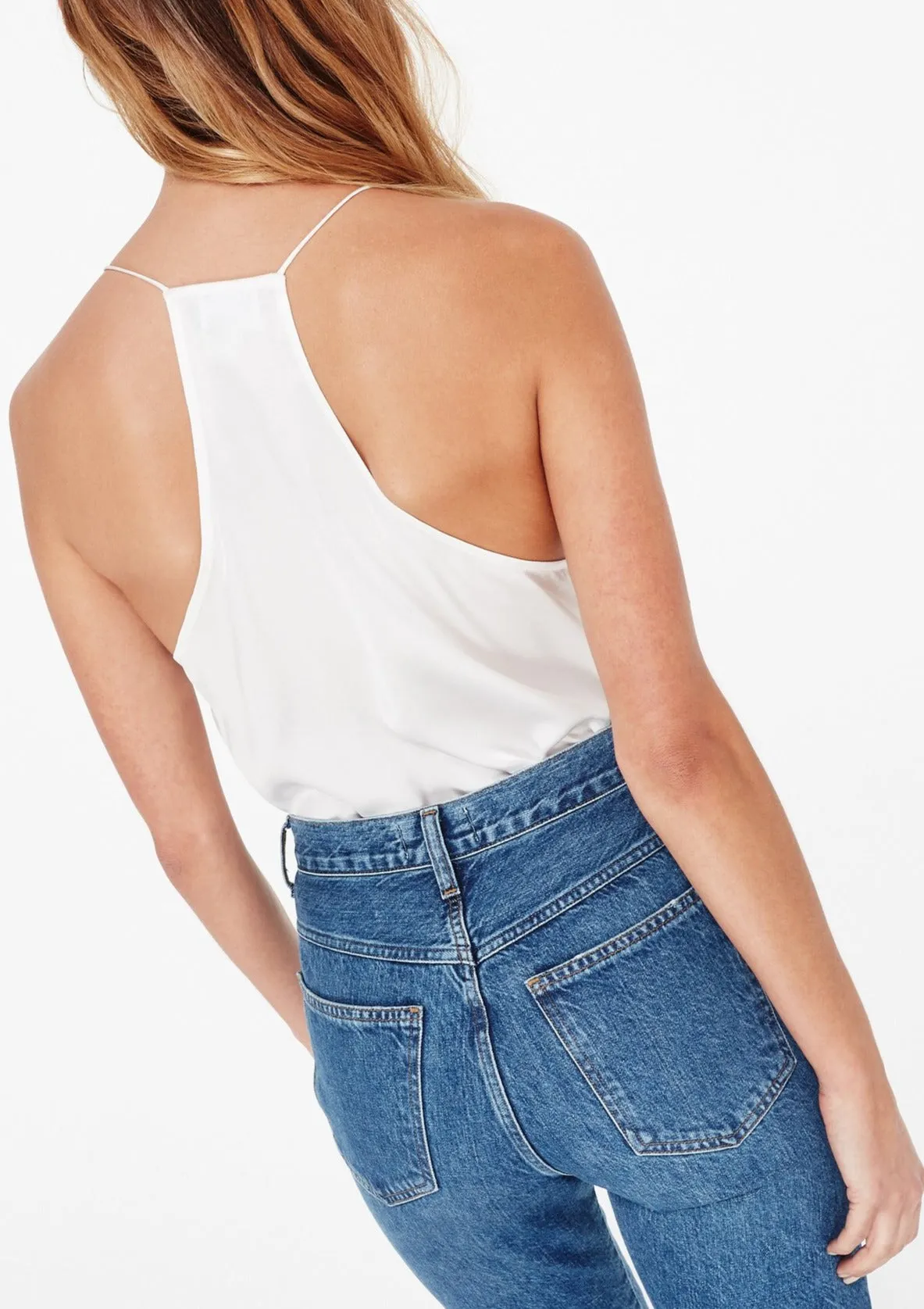 The Racer Charmeuse White - Large