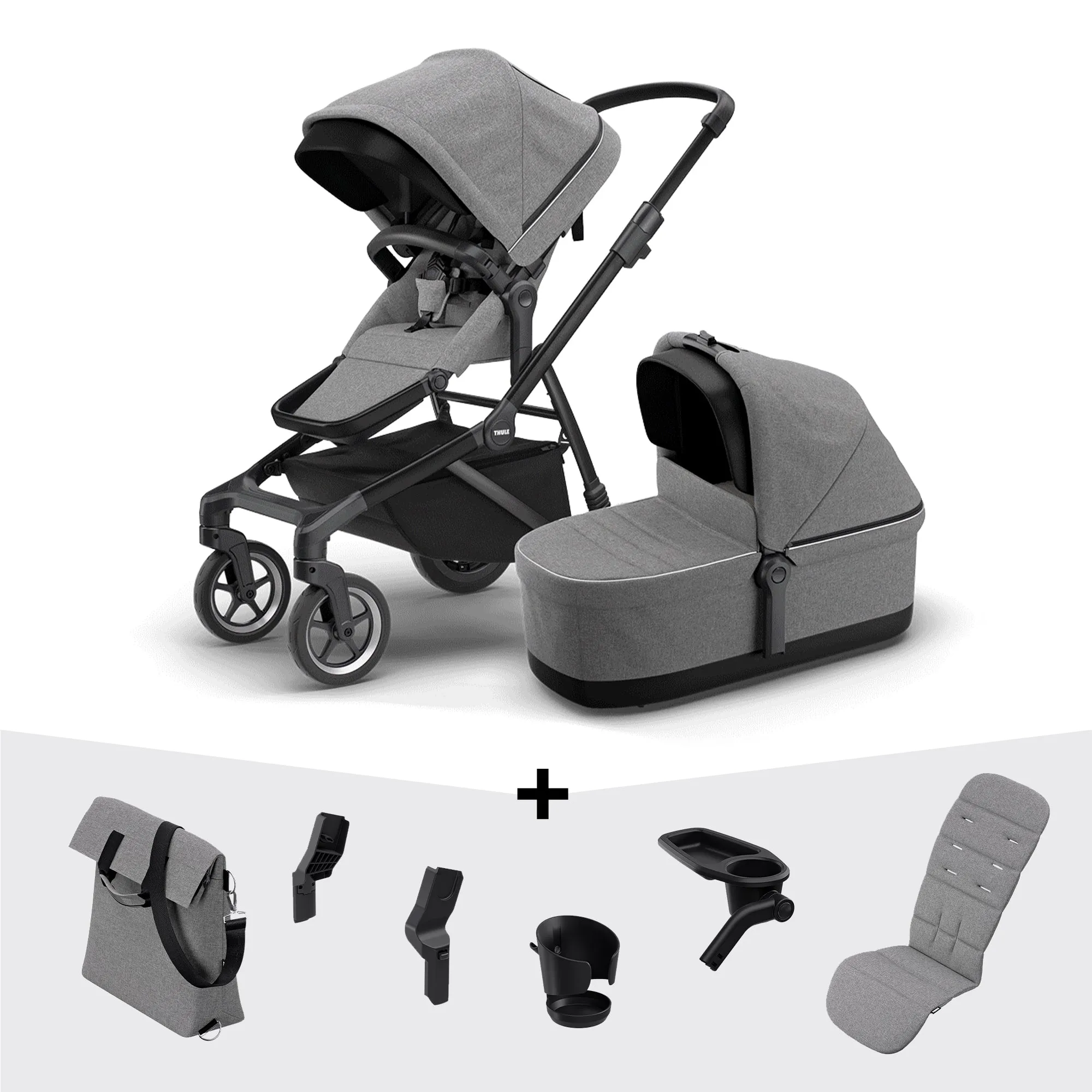 Thule Sleek Pram and Bassinet with Accessories Packages