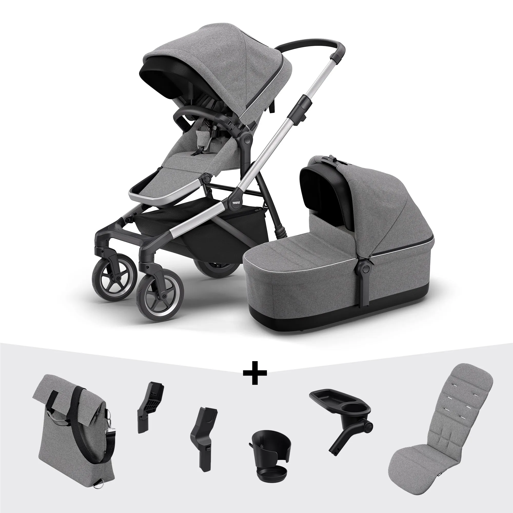Thule Sleek Pram and Bassinet with Accessories Packages
