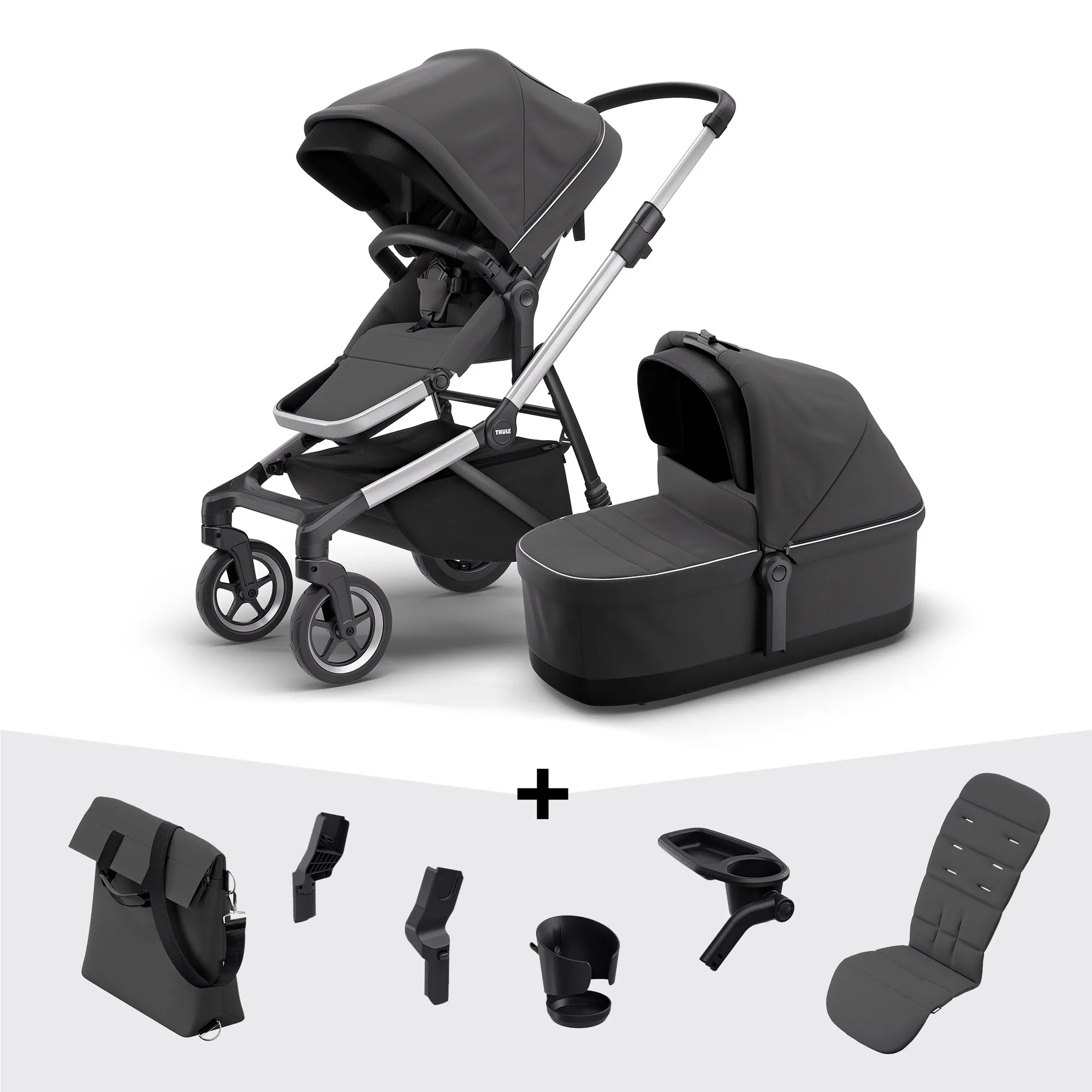 Thule Sleek Pram and Bassinet with Accessories Packages