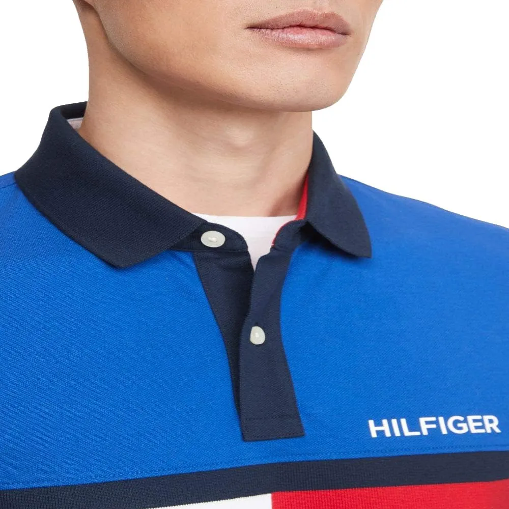 Tommy Hilfiger Men's Short Sleeve Cotton Pique Flag Polo in Regular Fit