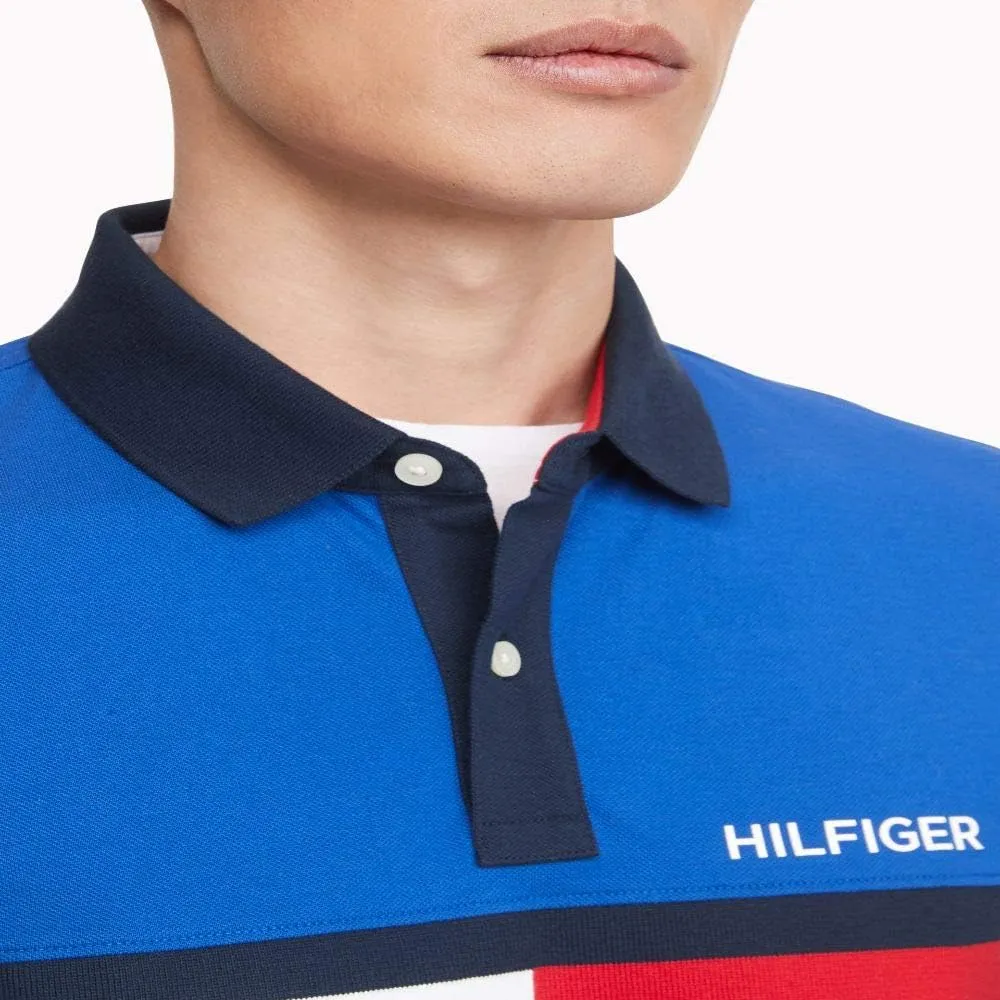 Tommy Hilfiger Men's Short Sleeve Cotton Pique Flag Polo in Regular Fit