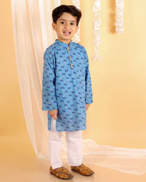 True Blue Boys Kurta Pajama Set