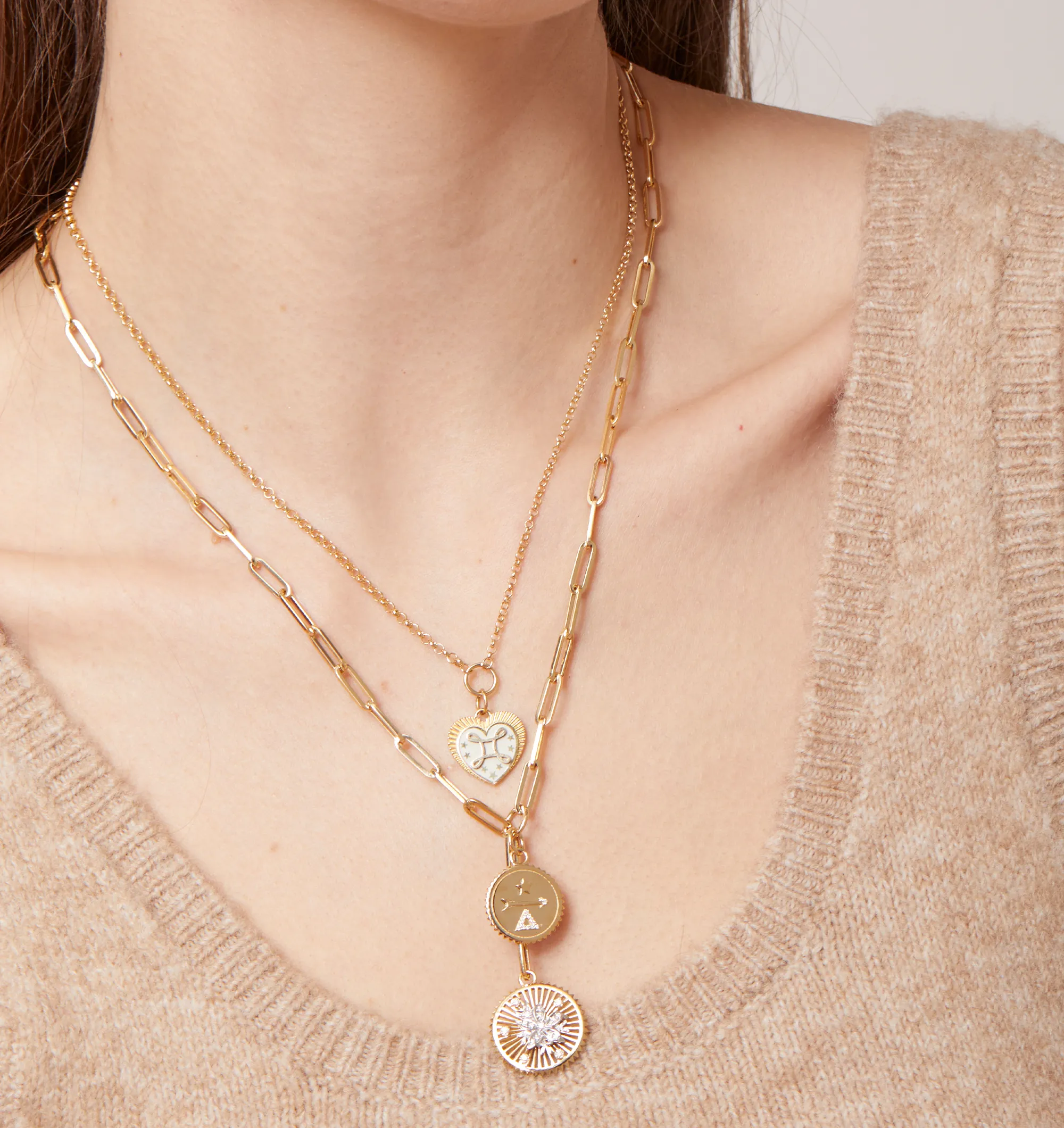 True Love Heart : Petite Champleve Medallion