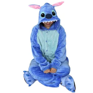 Unicorn Cat Onesies Adults Animal Stitch Totoro Onesie Women Men Couple Winter Pajamas Suit Sleepwear Costumes Homewear