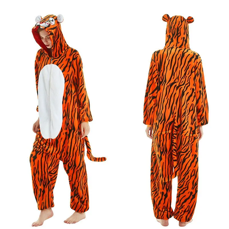 Unicorn Cat Onesies Adults Animal Stitch Totoro Onesie Women Men Couple Winter Pajamas Suit Sleepwear Costumes Homewear