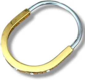 Unisex Vintage U Lock Bracelet, Gift, Lck Design,Lock Bangle,Stainless Steel 18K Gold/Silver Plated,Gift for Her&Him