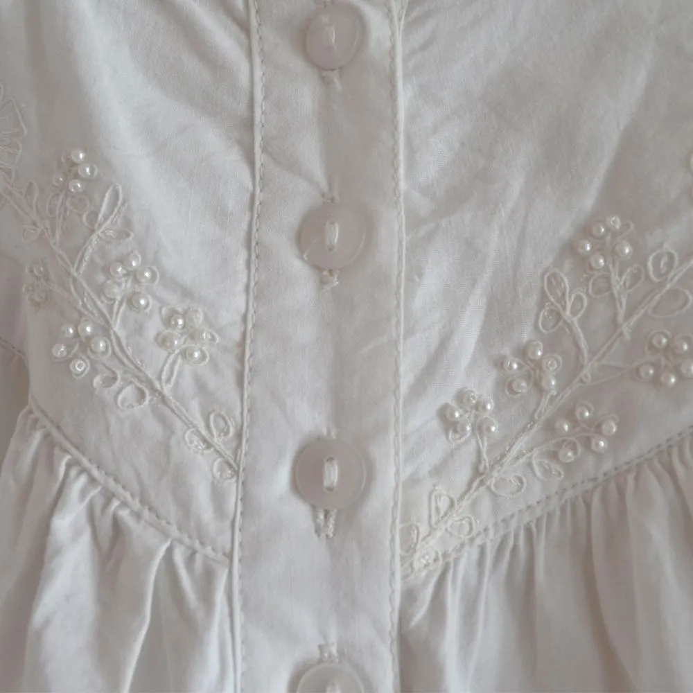 Veronica White Cotton Nightdress