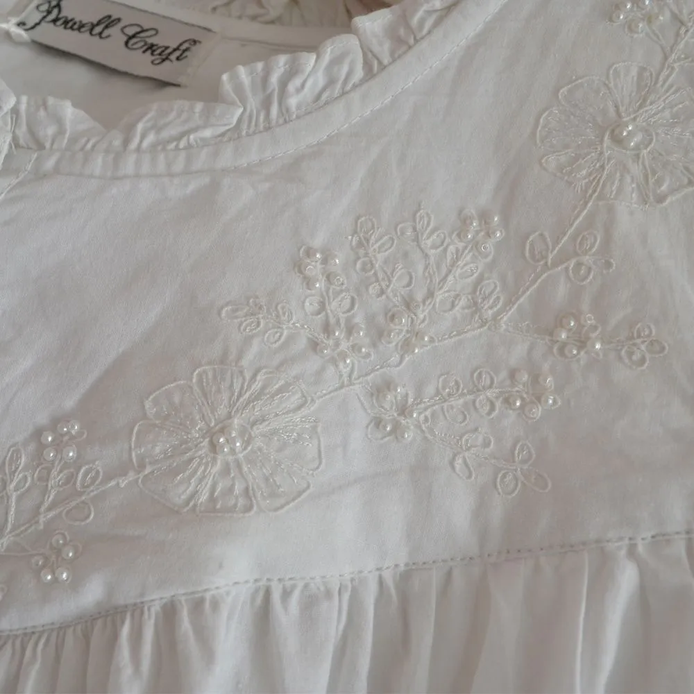 Veronica White Cotton Nightdress
