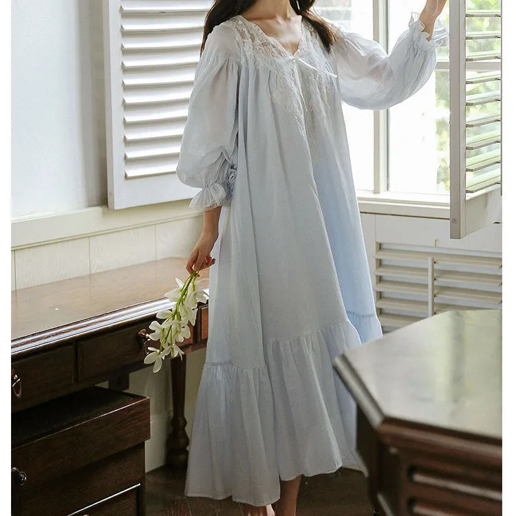 Vintage Style Cotton Night Gown Dress