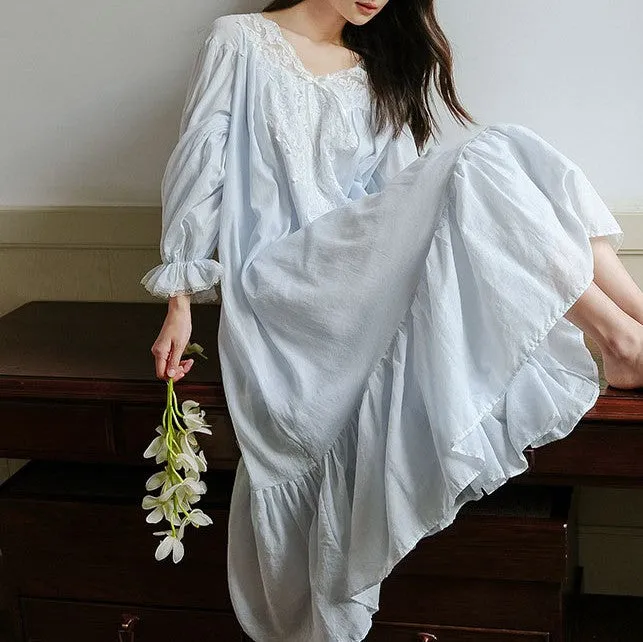 Vintage Style Cotton Night Gown Dress