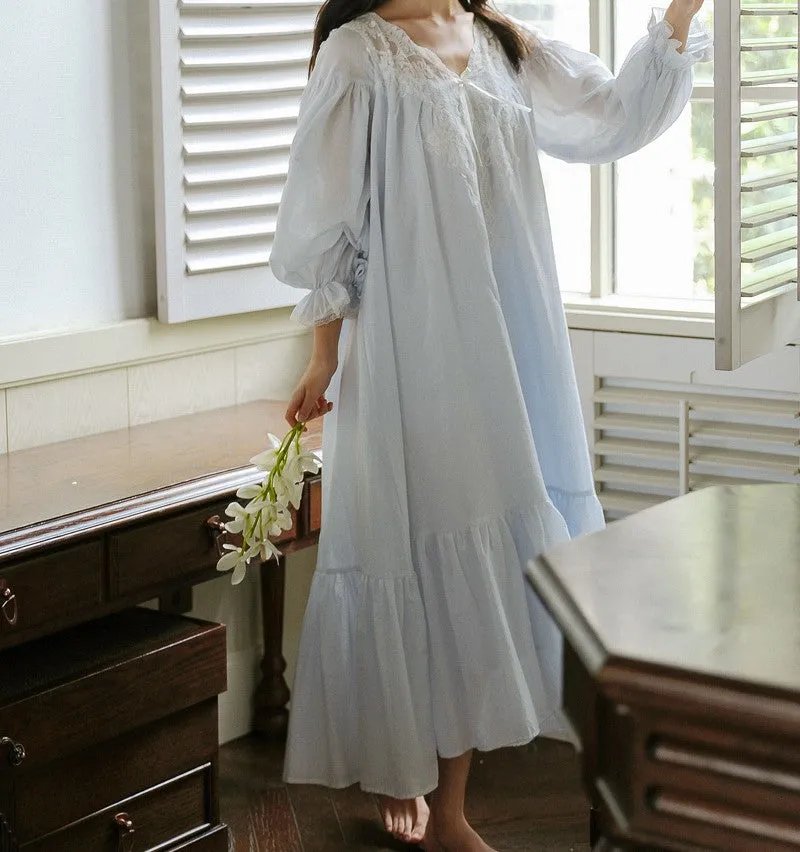 Vintage Style Cotton Night Gown Dress