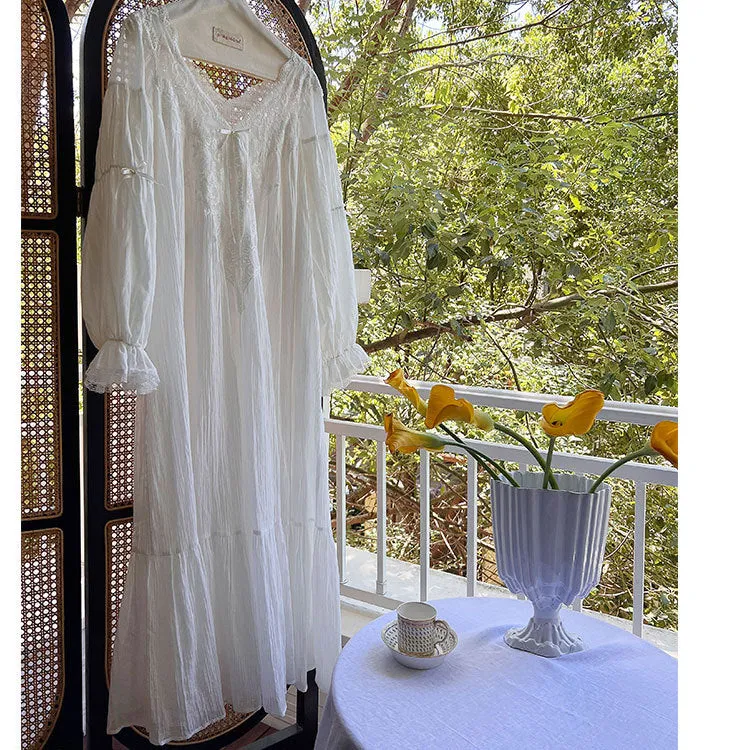 Vintage Style Cotton Night Gown Dress