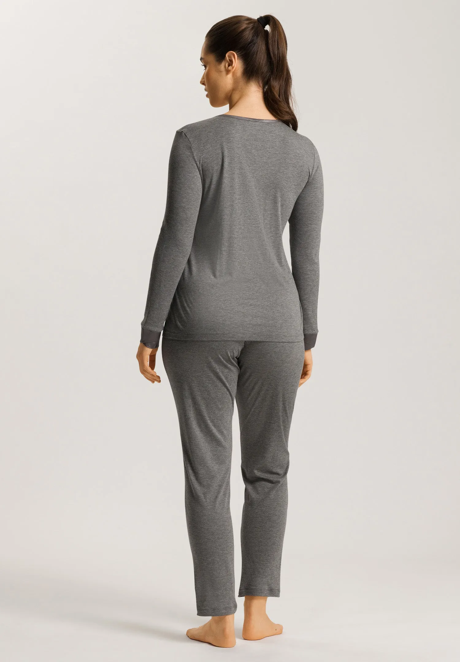 Virginia Long Sleeve Pajama Set | Stone Melange 74876-1119
