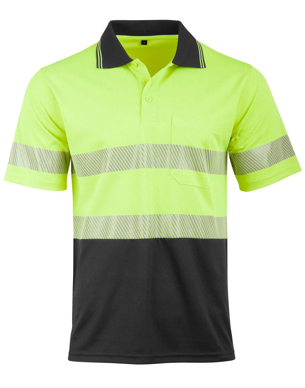 Winning Spirit Unisxe Cooldry Segmented SS Polo (SW85)