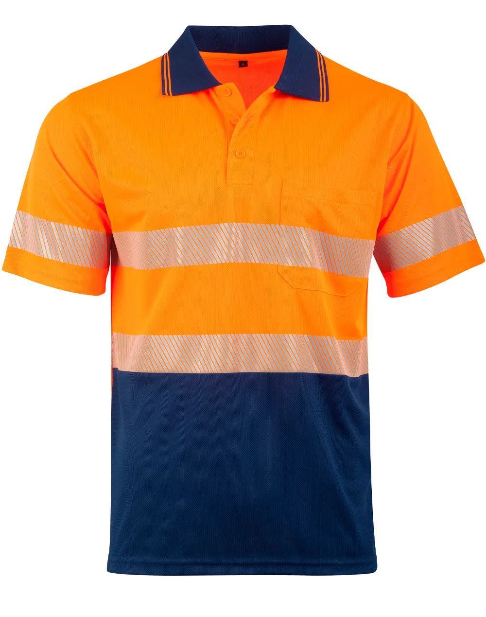 Winning Spirit Unisxe Cooldry Segmented SS Polo (SW85)