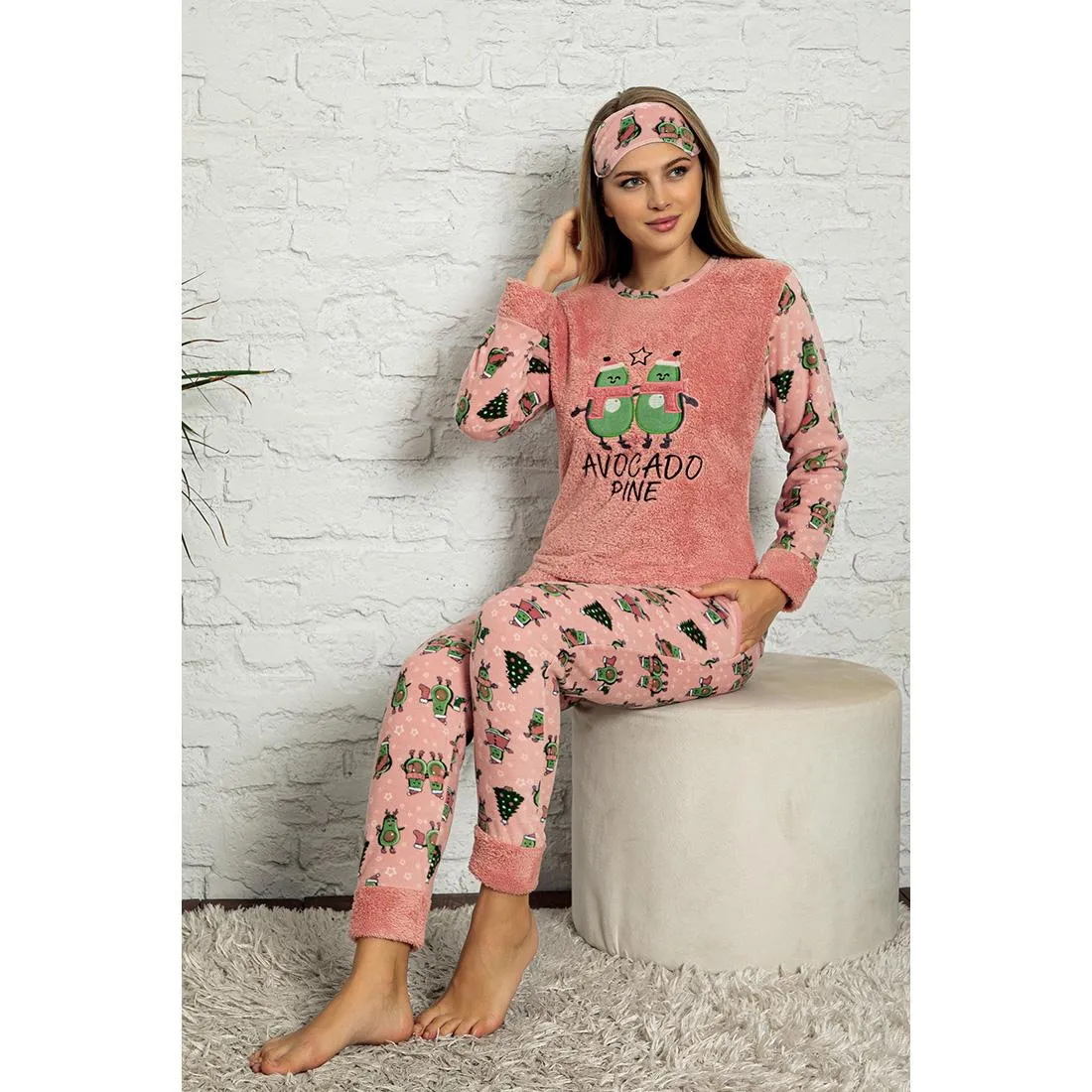 Women's Cozy Fleece Pajama Set Warm Suit The New Leisure Long-Sleeved Leisurewear Thickening Fashion Women's Clothing