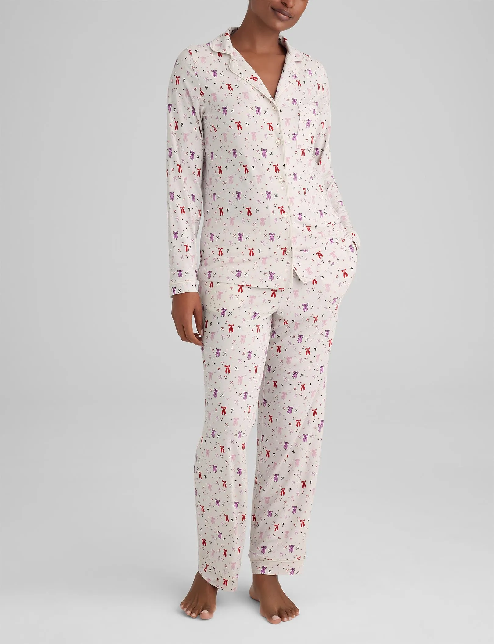 Women's Downtime Long Sleeve Pajama Top & Pant Set