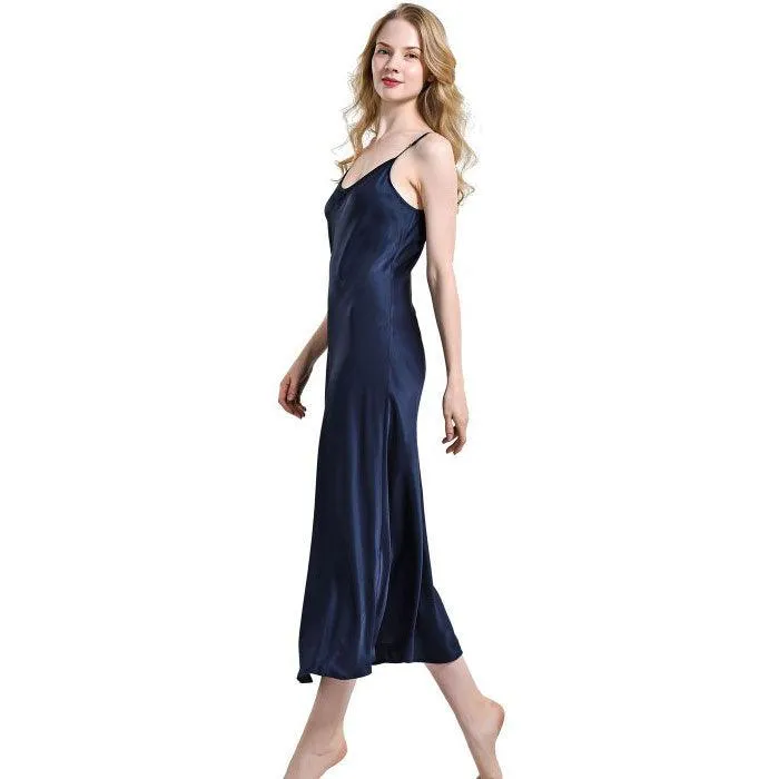 Women's Silk Luxury Long Full Length Nightgown Nightdress